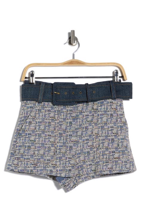 Kasey Denim & Tweed Minishorts