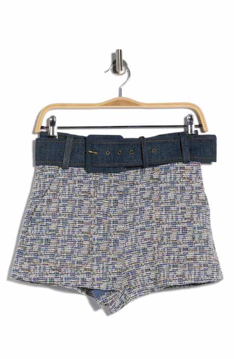 Ramy Brook Kasey Denim & Tweed Minishorts
