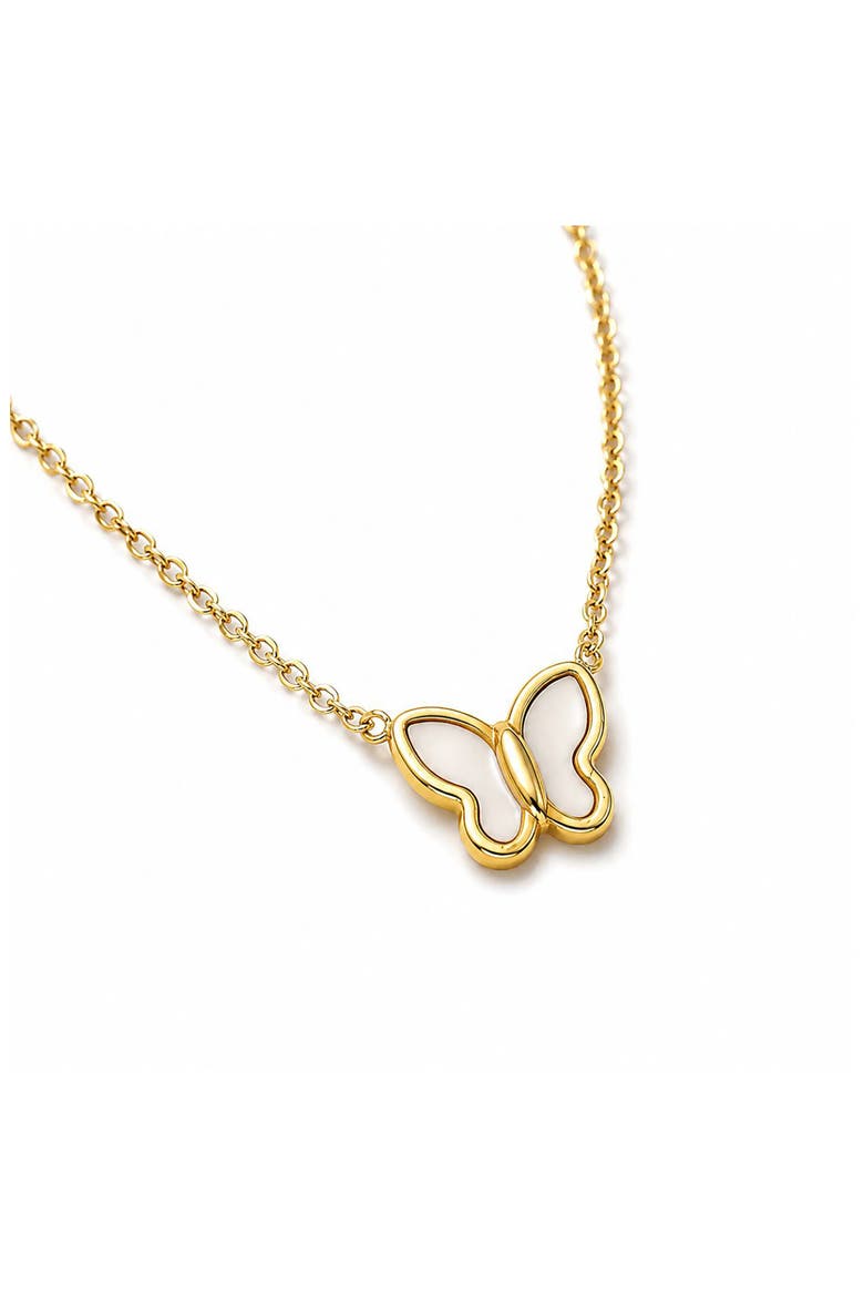 Butterfly Pendant Necklace, Alternate, color, GOLD