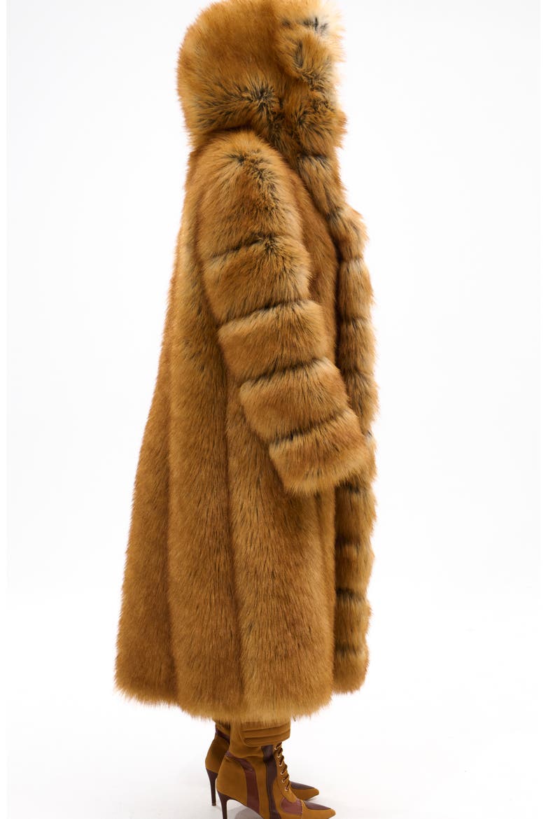 Elizabeth Faux Fur Coat, Alternate, color, TAN