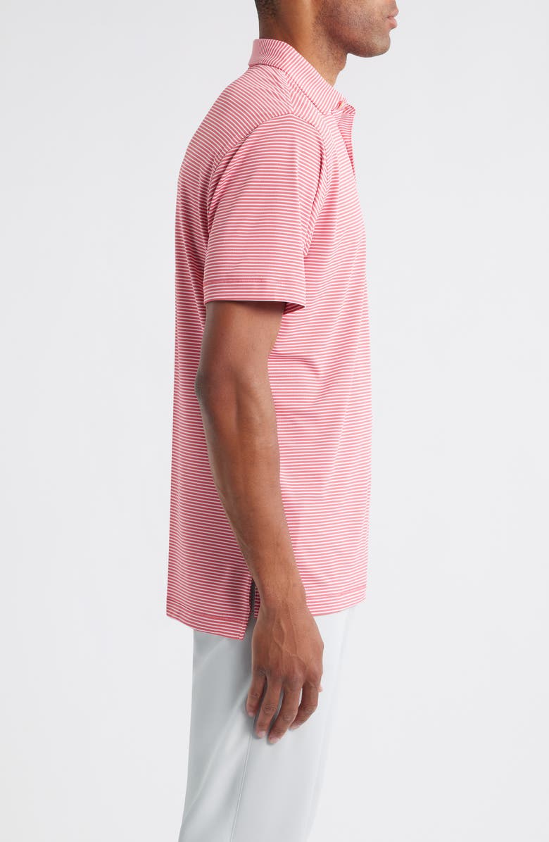 Peter Millar Grace Stripe Performance Piqué Polo, Alternate, color, Tango Pink