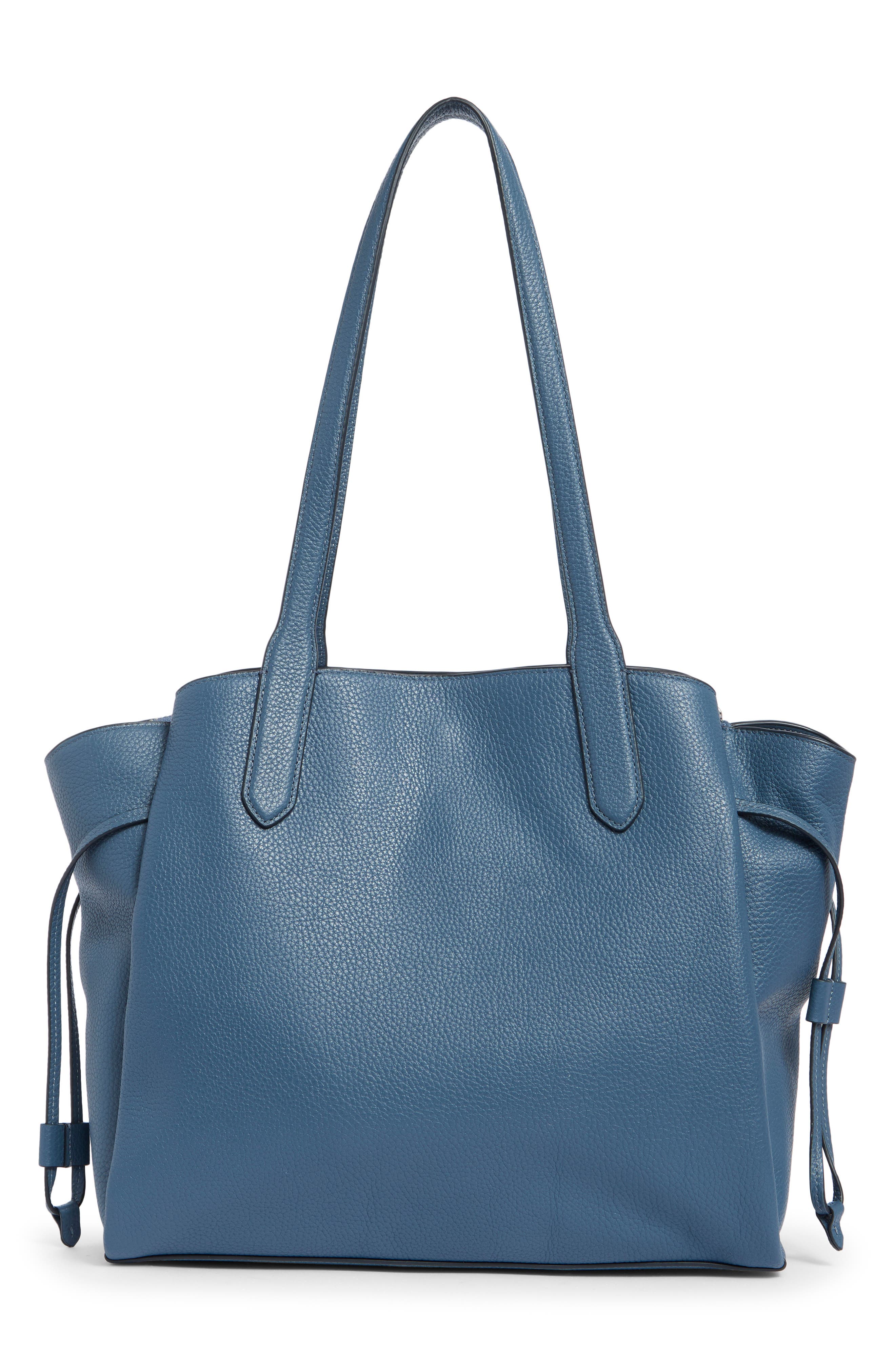Dumpling Medium Pebbled Leather Tote, Alternate, color, BLUESTONE