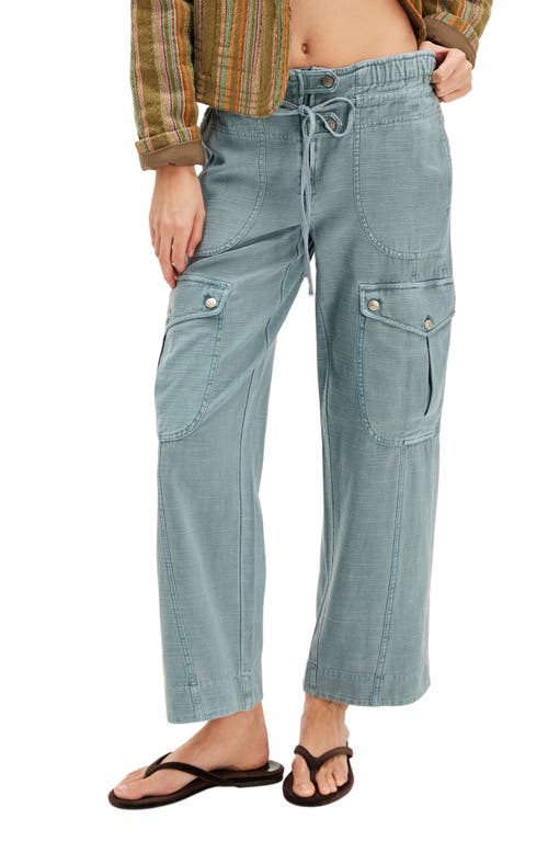 Free People Park Ave Cotton Cargo Pants In Autumn Sky