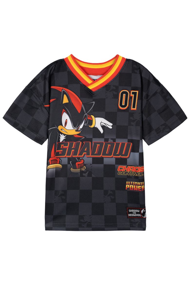 Sonic the Hedgehog Boys' Athletic Short Sleeve Shirt, Main, color, Shadow Charcoal Black