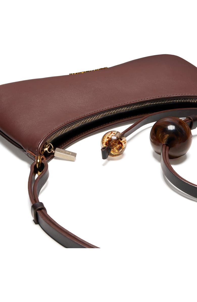 Jacquemus Le Bisou Leather Shoulder Bag, Alternate, color, 855 Medium Brown