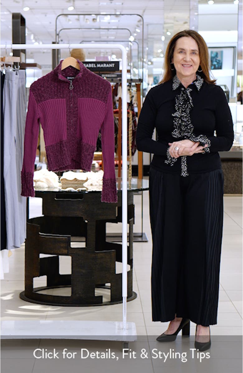 Mixed Stitch Zip Cardigan, sales video thumbnail