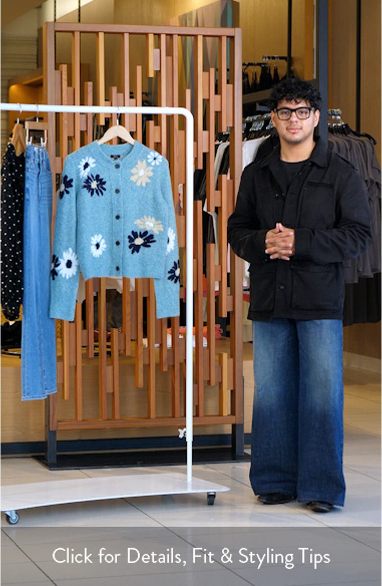 Millie Floral Intarsia Cardigan, sales video thumbnail