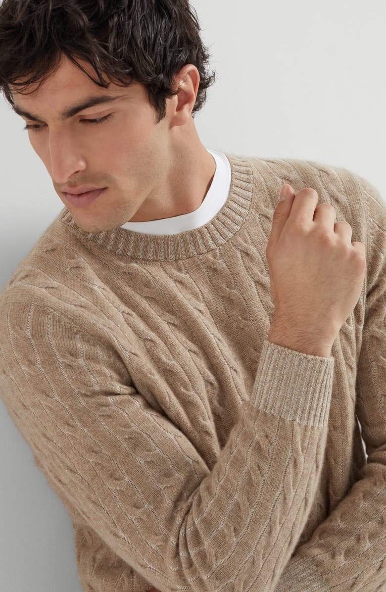 Brunello Cucinelli Vanisé sweater, Alternate, color, Brown