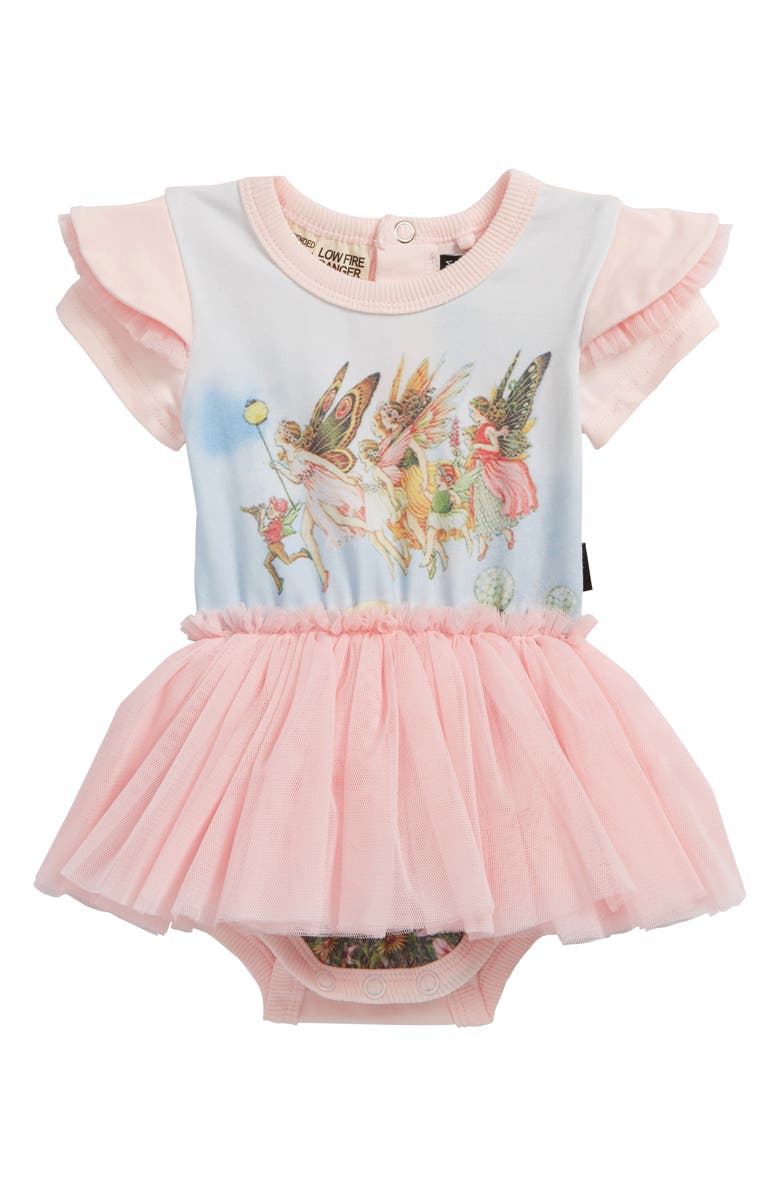 Rock Your Baby Moonlight Fairies Circus Bodysuit Dress, Main, color, 