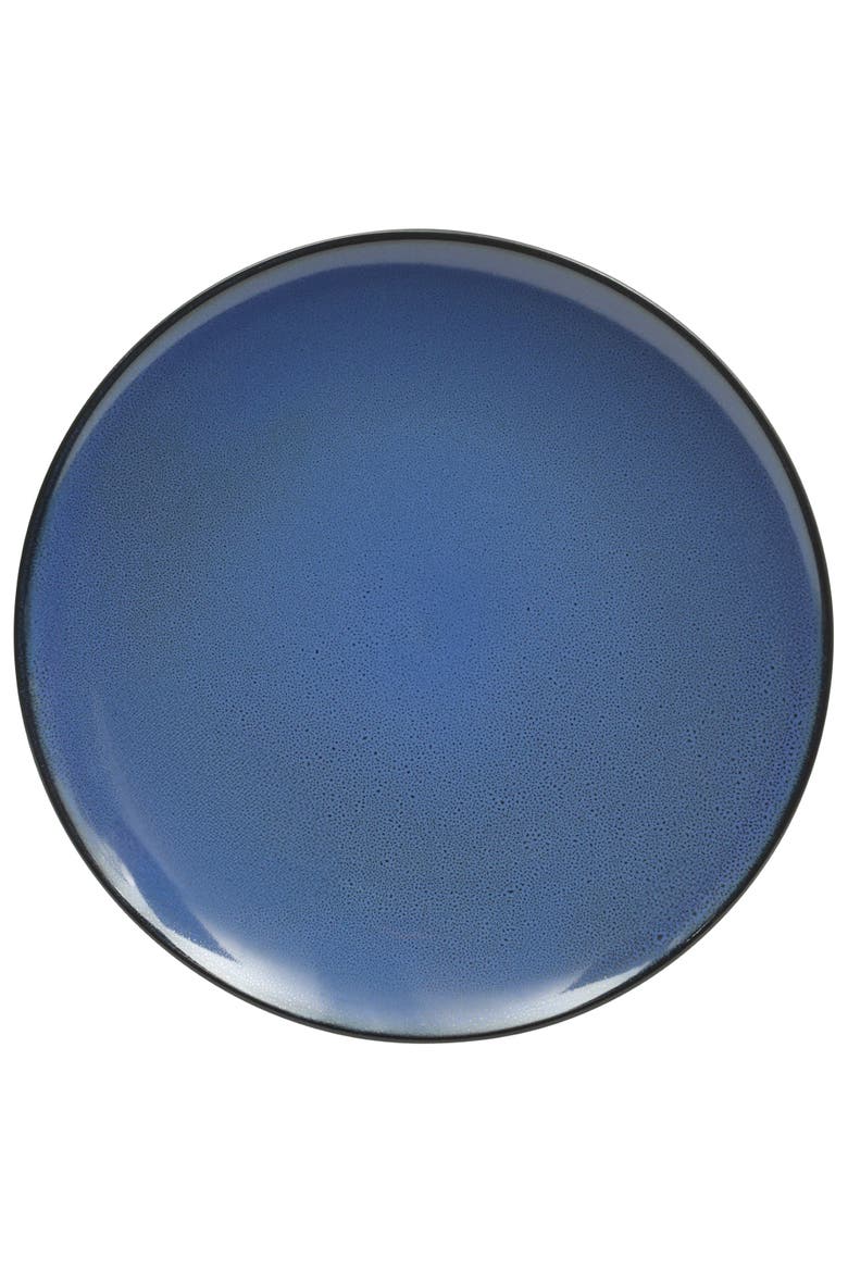 Soho Lounge Round 16-Piece Stoneware Dinnerware Set, Service for 4, Alternate, color, Blue/Black