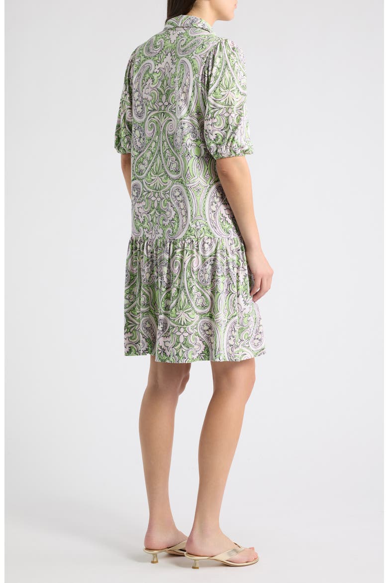 Bingley Paisley Minidress, Alternate, color, LIME