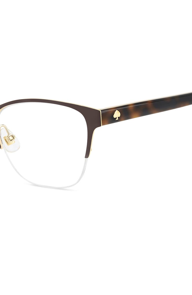 Kate Spade New York diandra 51mm rectangular optical glasses, Alternate, color, Brown