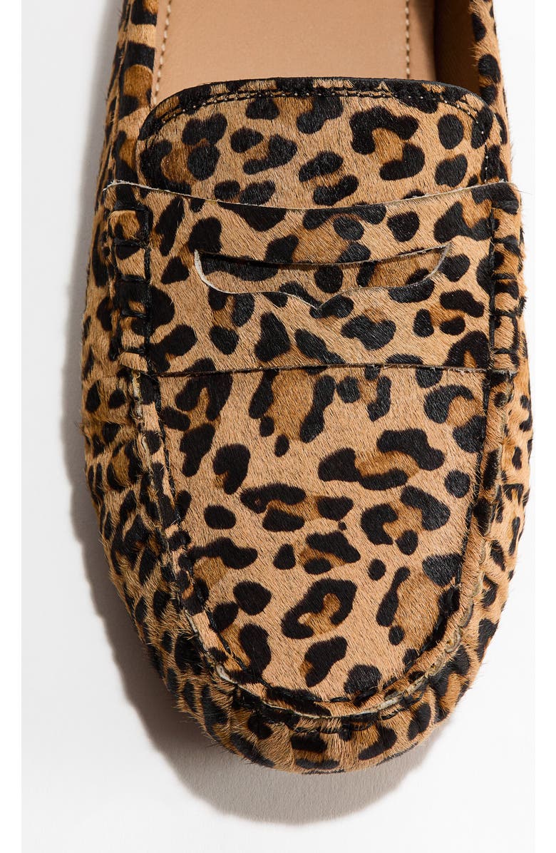 H&M Leather Loafers, Alternate, color, Beige/Faux Leopard