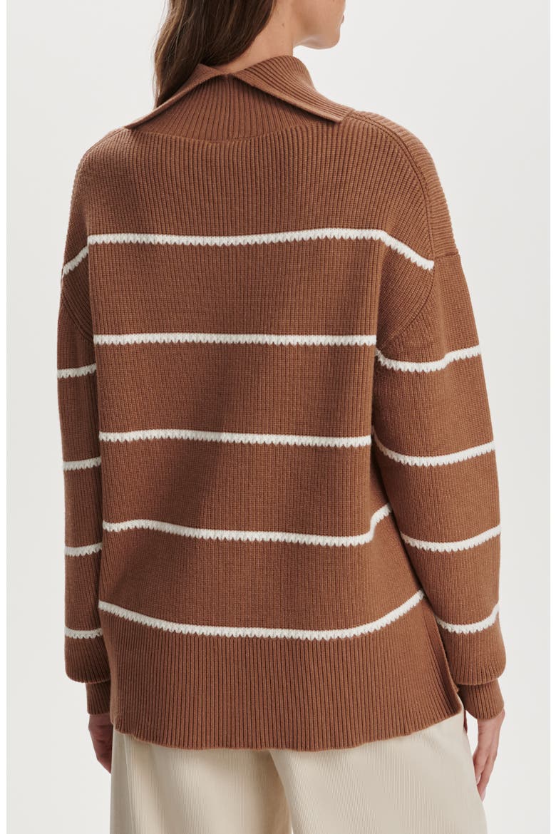 Hamish Split Turtleneck Sweater, Alternate, color, GOLDEN BRONZE