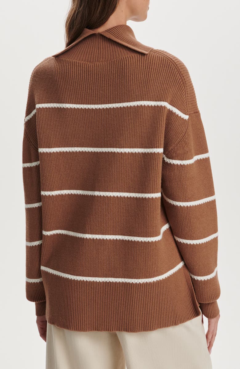 Varley Hamish Split Turtleneck Sweater, Alternate, color, Golden Bronze