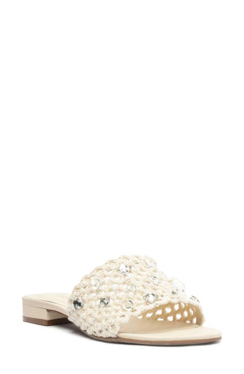 Briella Crystal Embellished Slide Sandal (Women)