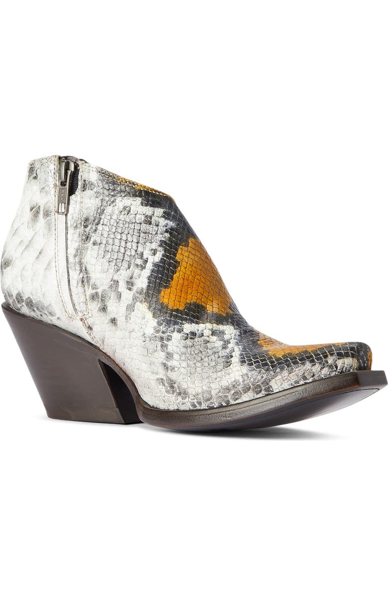 Ariat Jolene Snake Embossed Western Boot, Main, color, Yellow Multi