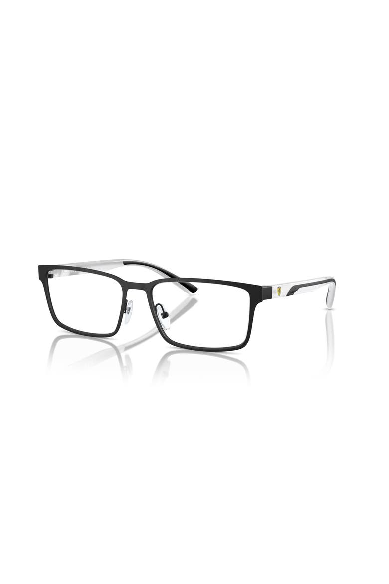 58mm Rectangle optical glasses, Main, color, Black