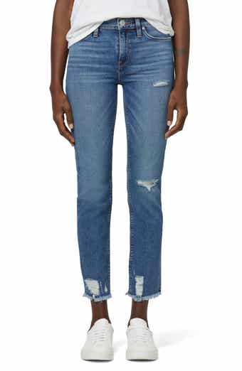 Hudson Jeans Nico Distressed Crop Straight Leg Jeans