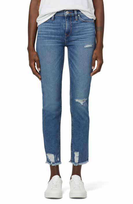 Hudson Jeans Nico Distressed Crop Straight Leg Jeans