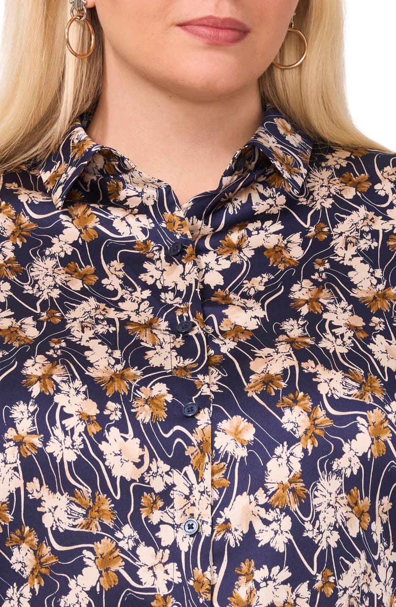 Halogen<sup>®</sup> Satin Button-Up Top, Alternate, color,