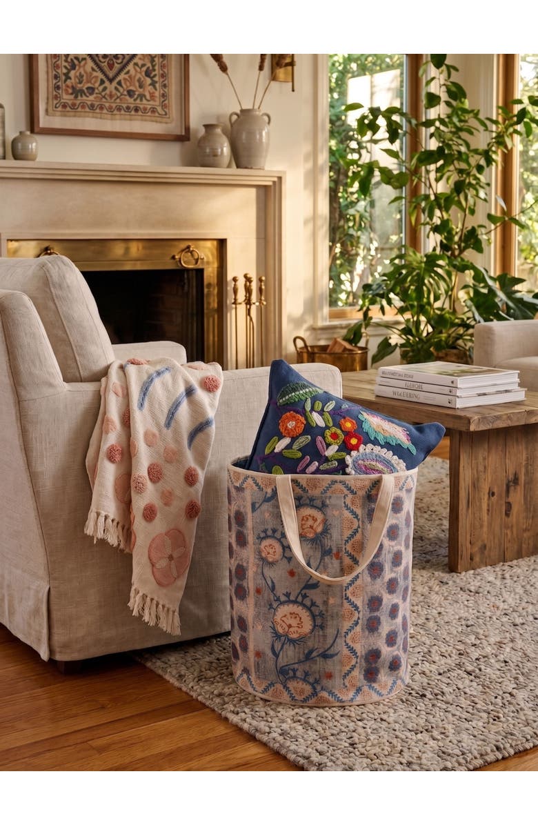 GAURI KOHLI Gilmore Laundry Hamper 14" x 20", Alternate, color, Multicolored
