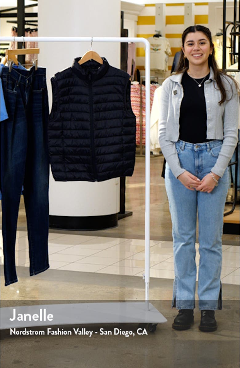 Row 3 Water Repellent Nylon Puffer Vest, sales video thumbnail