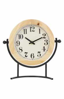 Modern Light Brown Wood Clock