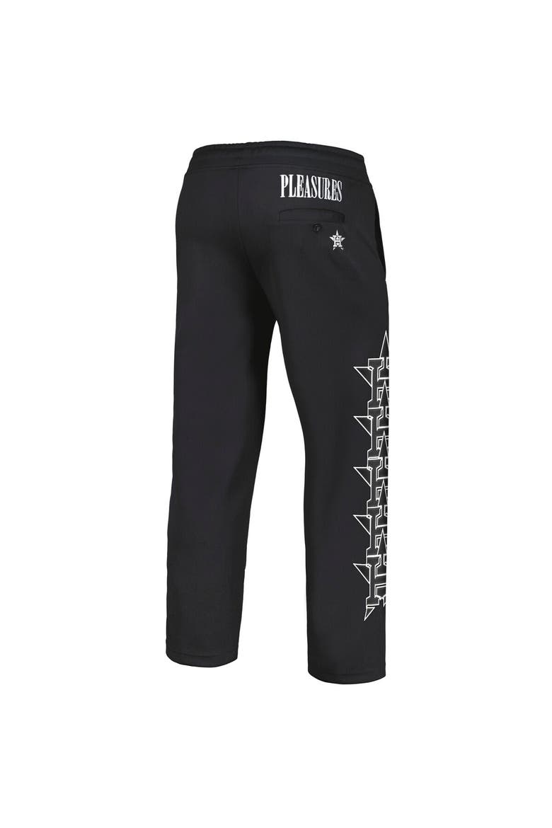 Men's PLEASURES Black Houston Astros Pitcher Track Pants, Alternate, color, Black