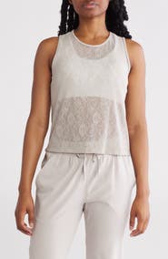 X by Gottex Lace Sleeveless Top