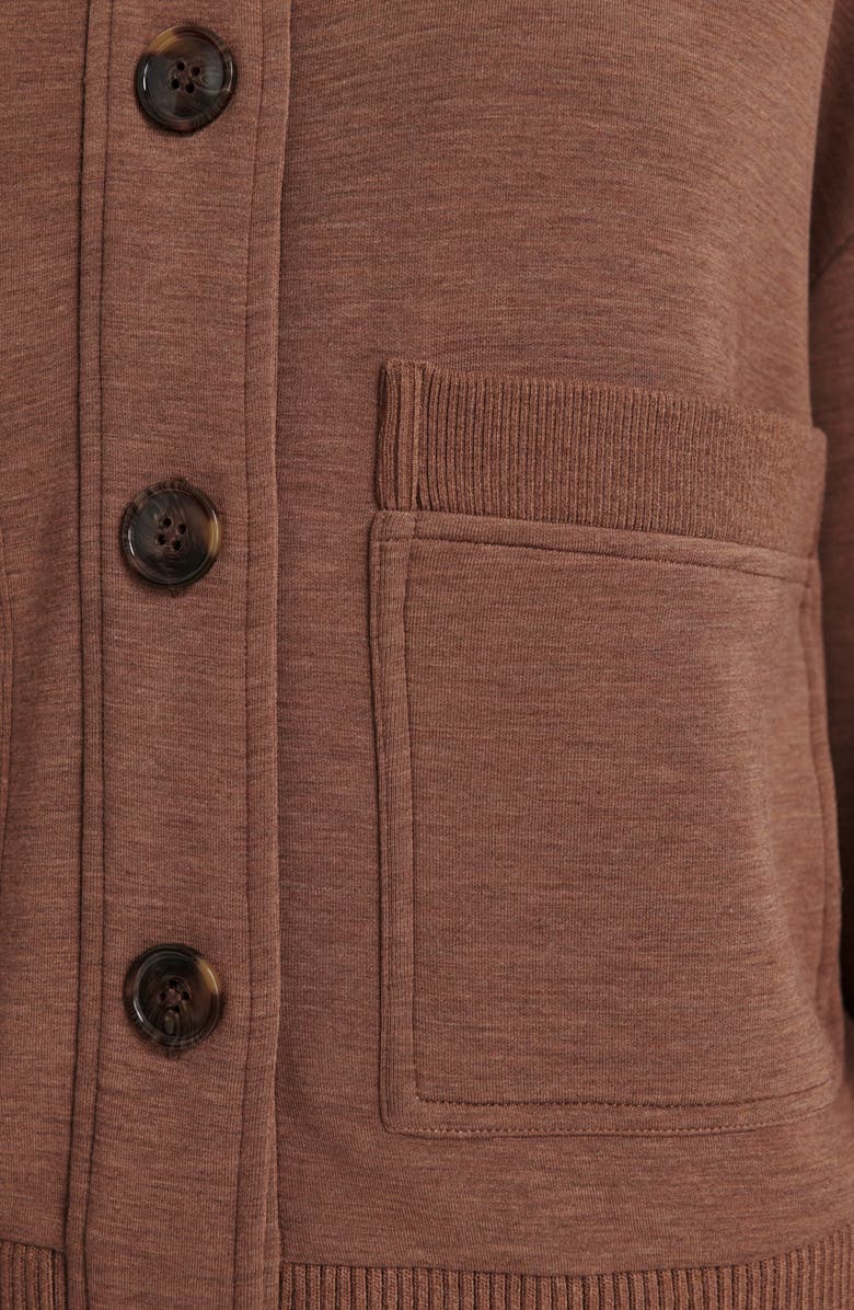 Varley Sabrina DoubleSoft<sup>®</sup> Button-Up Sweatshirt, Alternate, color, Golden Bronze Marl