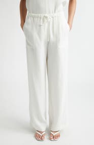 TOTEME Woven Stripe Drawstring Trousers