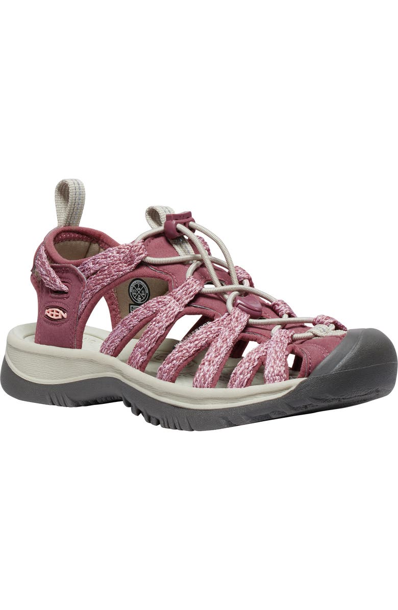 KEEN 'Whisper' Water Friendly Sport Sandal, Main, color, Rose Brown/Peach Par