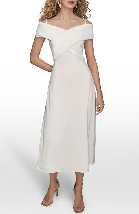 Off the Shoulder Midi Dress