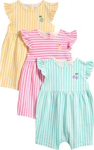 NEXT Pack of 3 Assorted Frill Cotton Rompers