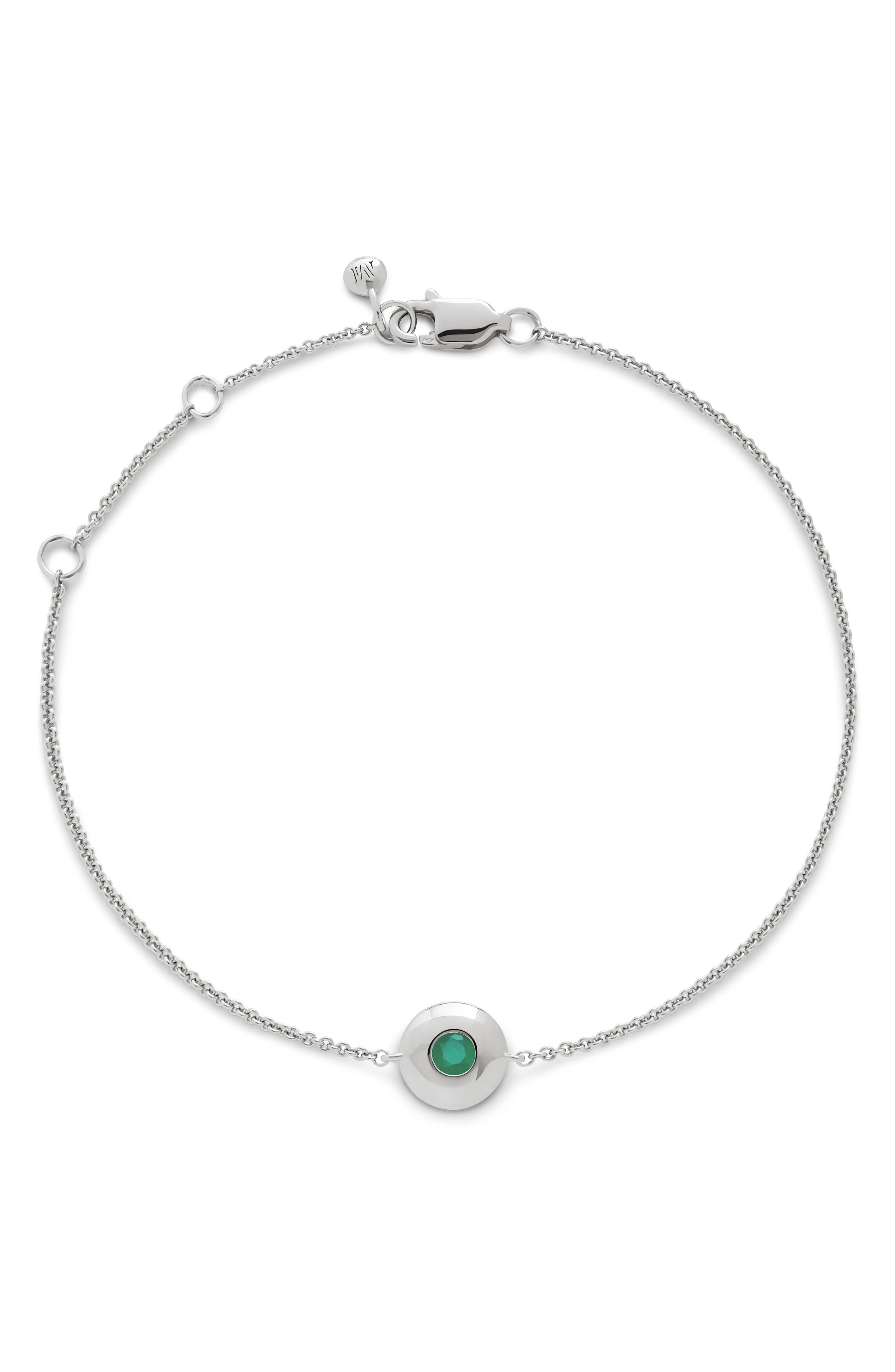 selected STERLING SILVER / EMERALD