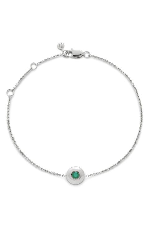May Birthstone Chain Bracelet