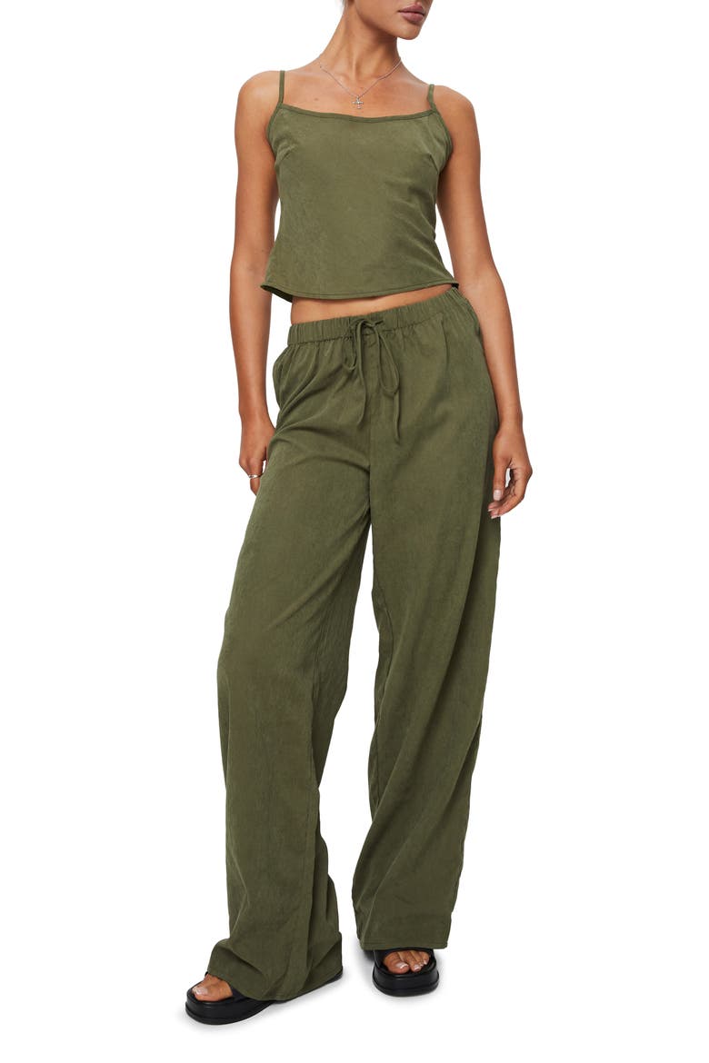 Paigey Camisole & Wide Leg Pants Set, Main, color, KHAKI