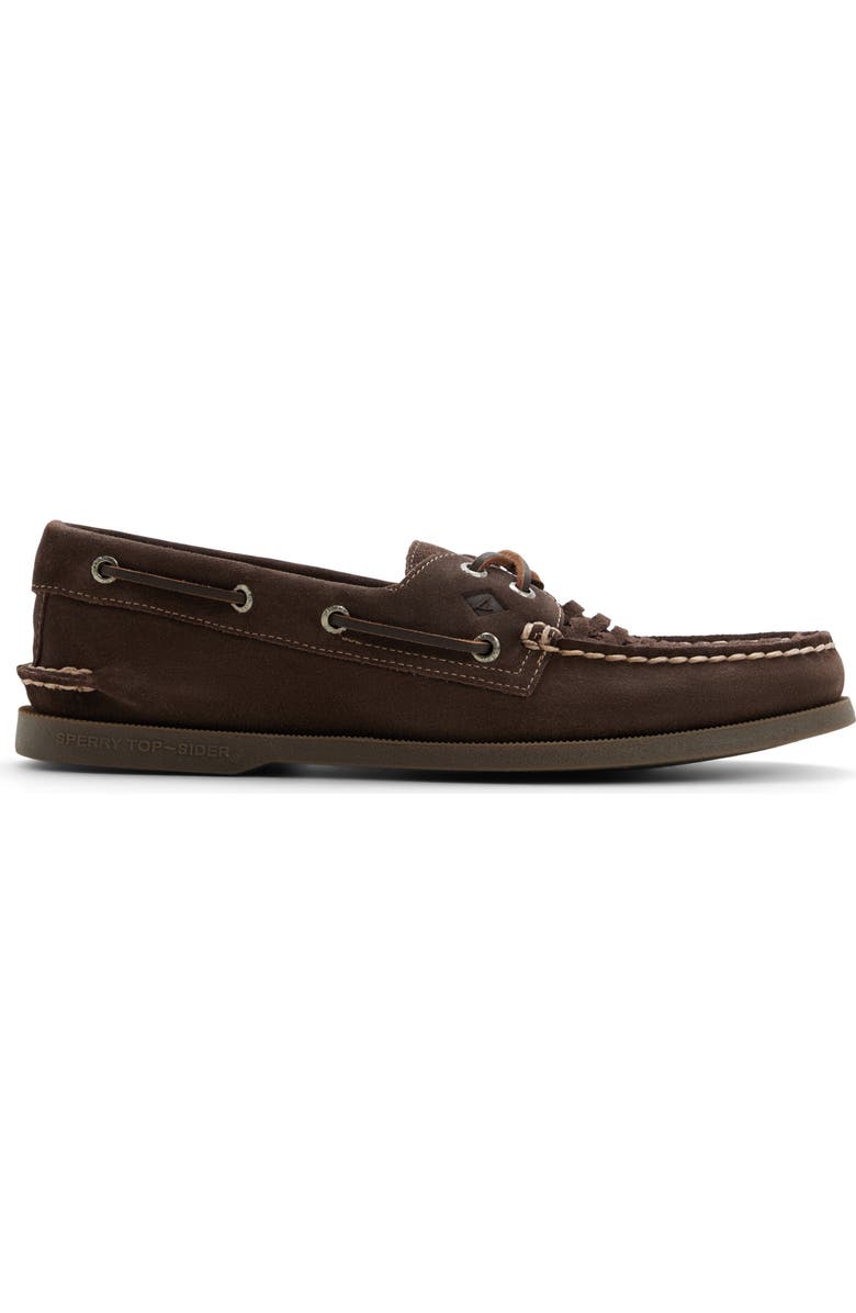 Sperry Authentic Original 2-Eye Woven Boat Shoe, Alternate, color, Dark Brown
