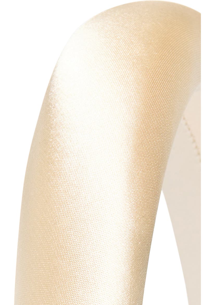 Padded Satin Headband, Alternate, color, CHAMPAGNE