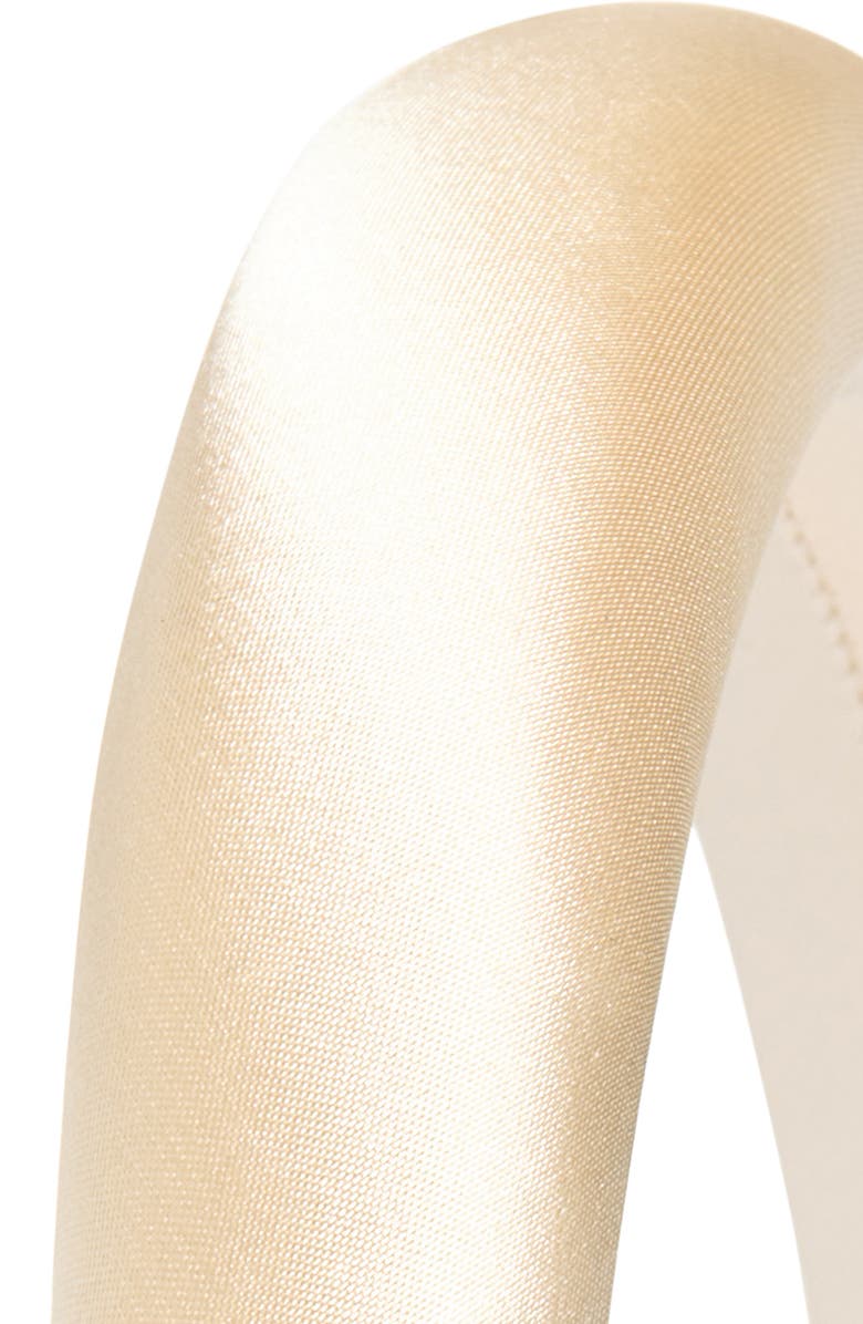 Tasha Padded Satin Headband, Alternate, color, Champagne