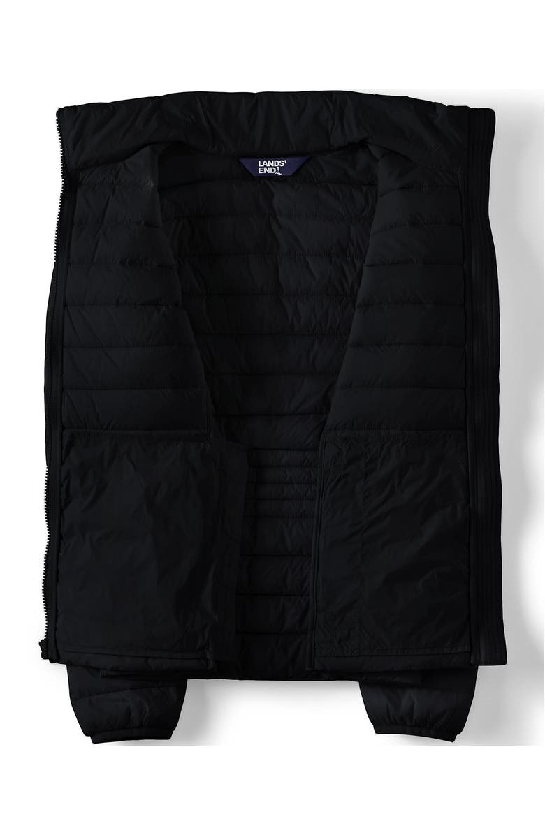 Lands' End Wanderweight Ultralight Packable Down Jacket, Alternate, color, Black