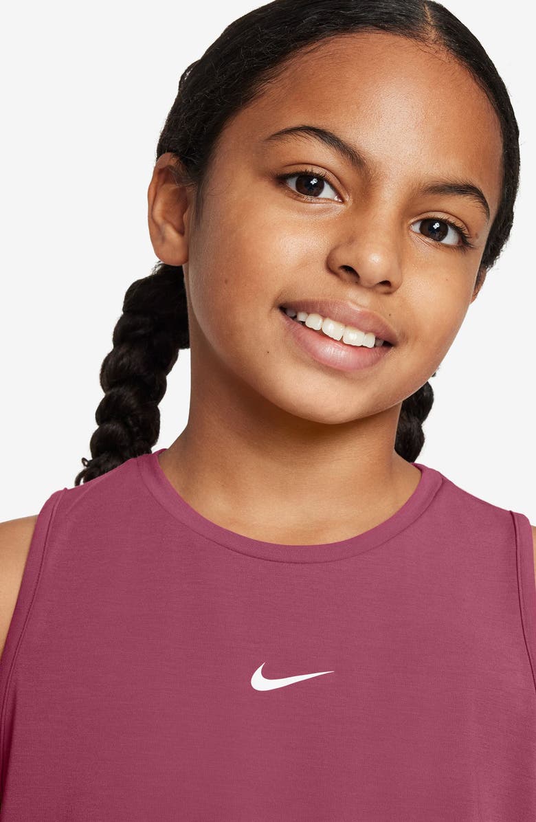 Nike Kids' Dri-FIT Pro Tank Top, Alternate, color, Sweet Beet/ White