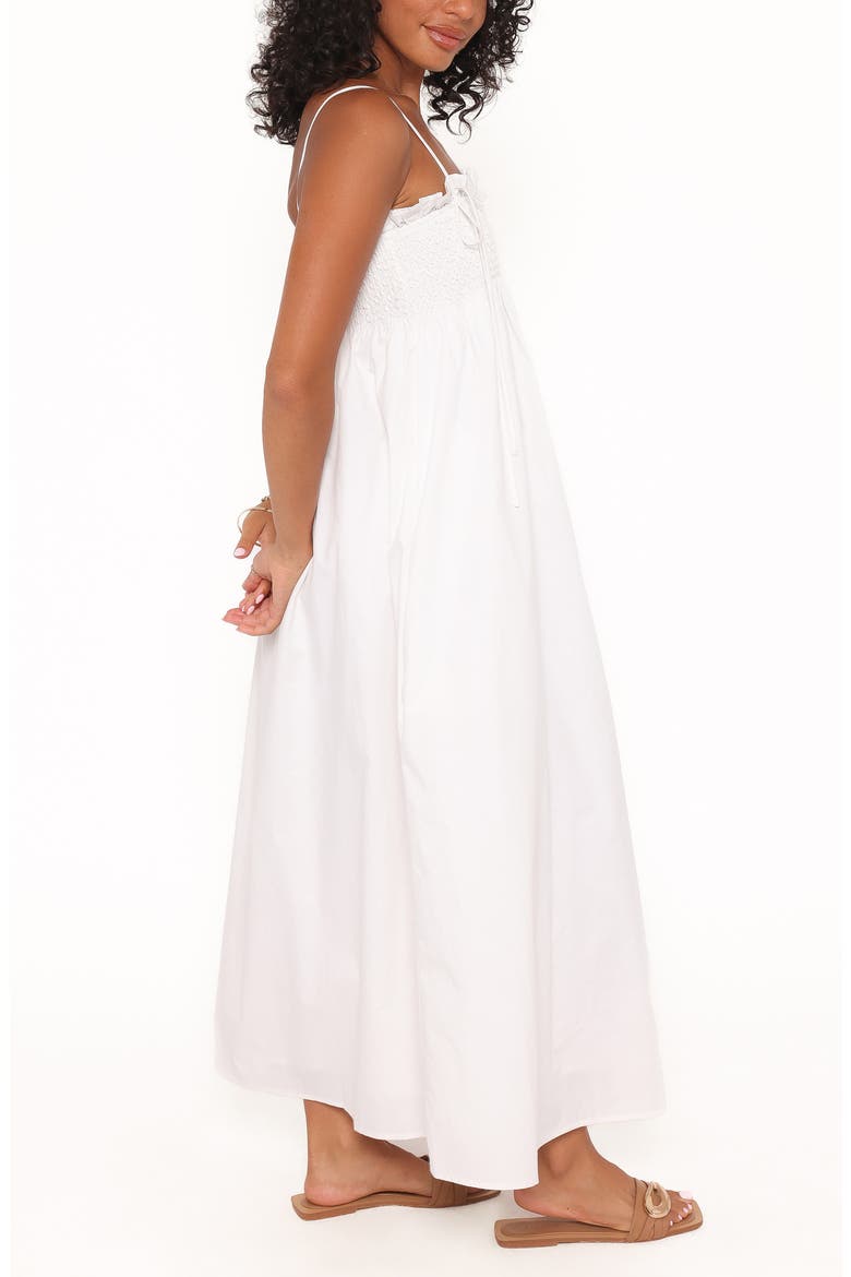 Josie Smocked Maxi Dress, Alternate, color, WHITE