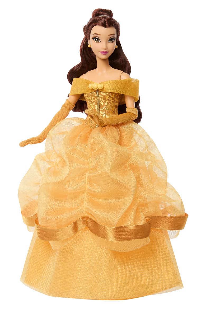 Sparkling Princess Series Belle Fashion Doll with Removable Dress & Accessories, Main, color, BELLE