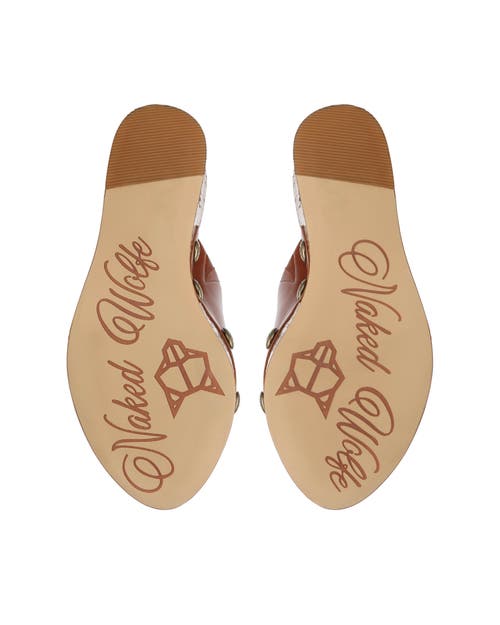 Naked Wolfe Tulip Platform Wedge Slide Sandal In Multi
