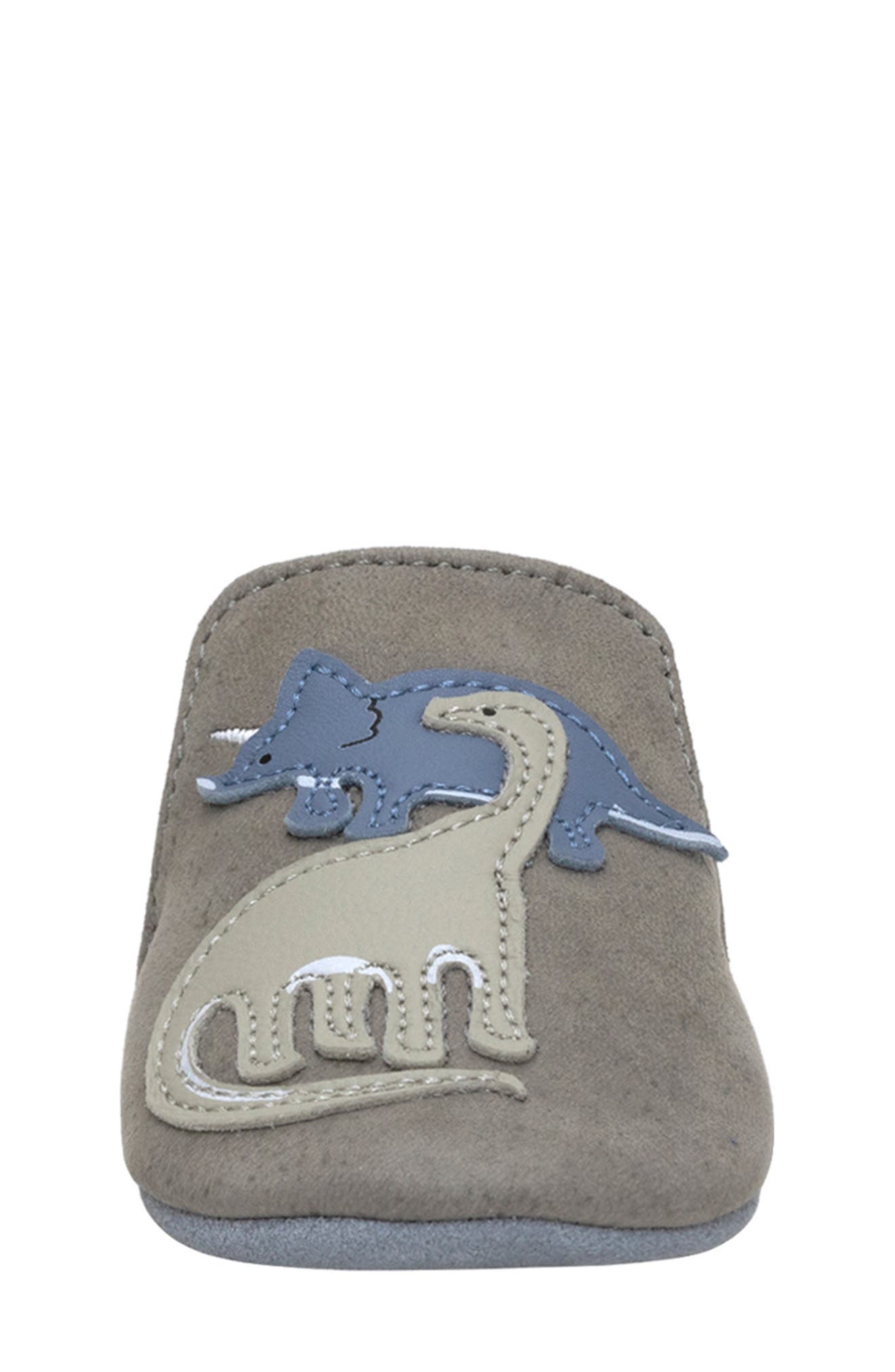 Robeez<sup
®</sup
 Ramsey Crib Shoe, Alternate, color, Grey