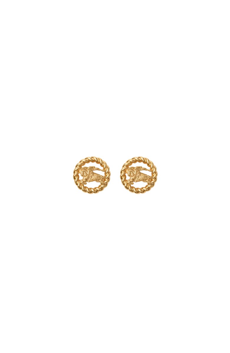Burberry EKD Stud Earrings, Main, color, Gold