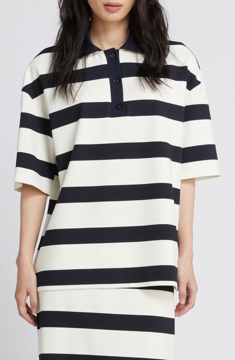 MM by Max Mara Labetaia Stripe Polo Shirt, Main, color, Ultramarine
