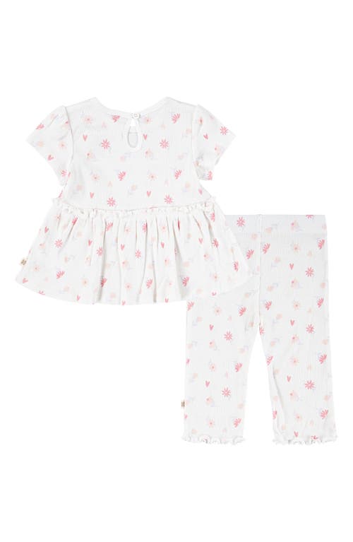 Huggies Ribbed Babydoll Top & Leggings Set In Multi